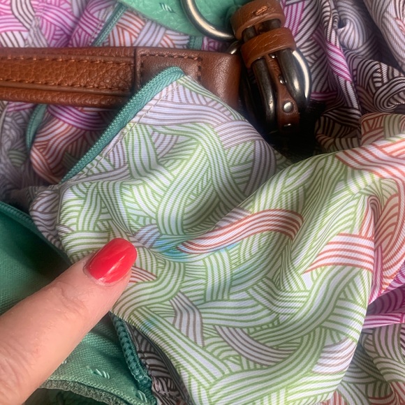 The Sak Bag LEATHER Mint Green Medium  Satchel  Shoulder Purse - Picture 10 of 12